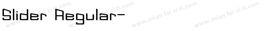 Slider Regular字体转换